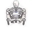 cyborg chest plate tattoo design idea
