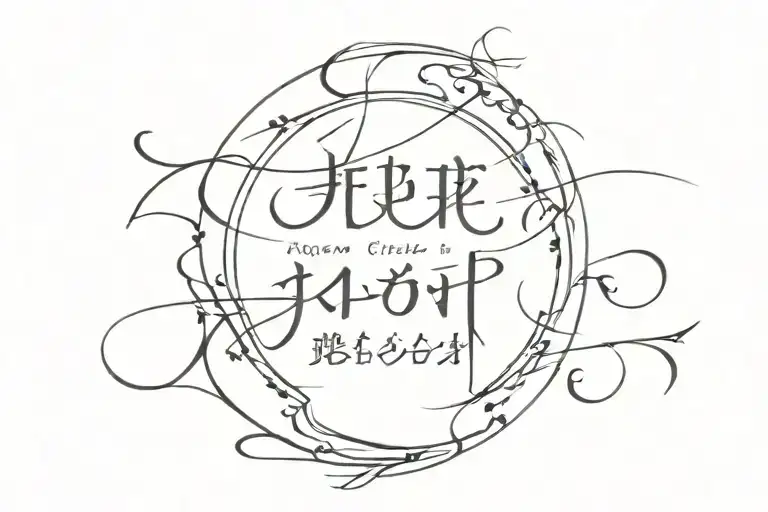 Script reading "For the Glory of God and the Good of Others" tattoo design idea