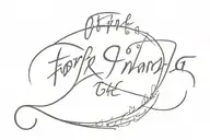 Script reading "For the Glory of God and the Good of Others" tattoo design idea