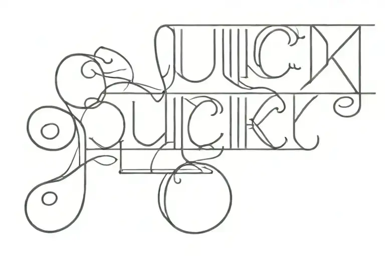 Word "Quick" tattoo design idea