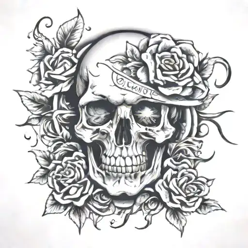brain cancer memorial tattoo design idea