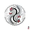 Yin and Yang dragon tattoo design idea