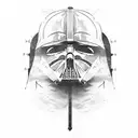 A fierce battle between Darth Vader and Ragnar Lothbrok tattoo design idea