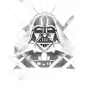 A fierce battle between Darth Vader and Ragnar Lothbrok tattoo design idea