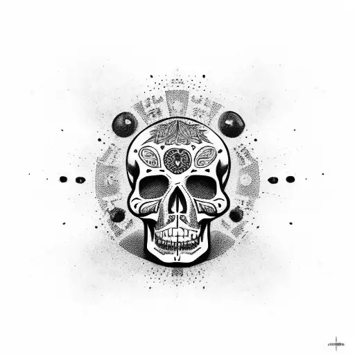calavera pistolera with freckles upper arm tattoo tattoo design idea