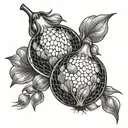 disco ball garlic bulbs tattoo design idea