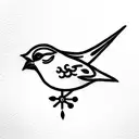 Sparrow tattoo design idea