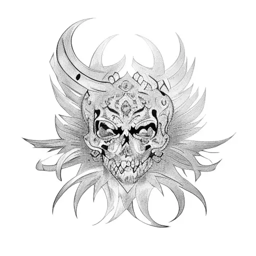 coffin tattoo design idea