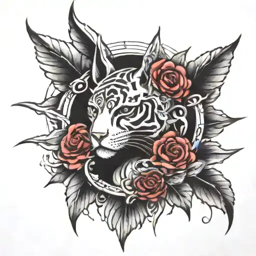 Negative Space, gloomy background tattoo design idea