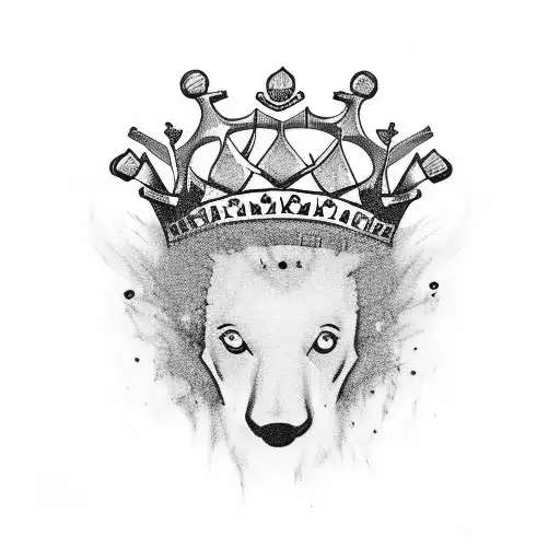 basquiat crown with word love tattoo design idea