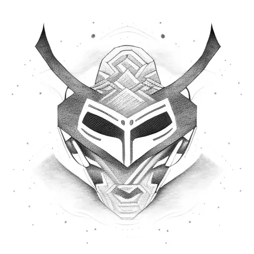 Graffiti-inspired wrestling mask tattoo design idea