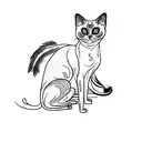 Siamese cat tattoo design idea