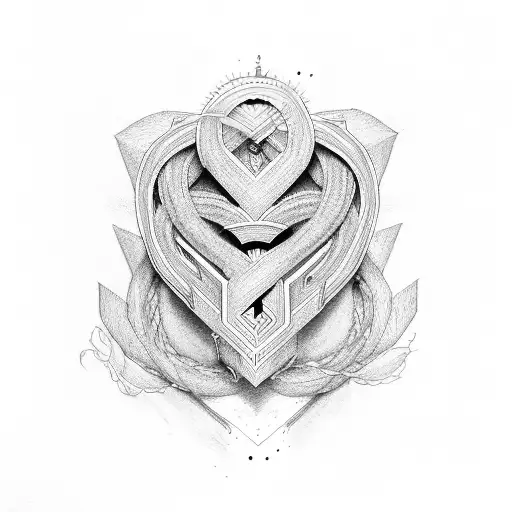 R + K June 8th 2023, heart and infinity sign tattoo design idea