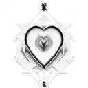 R + K June 8th 2023, heart and infinity sign tattoo design idea