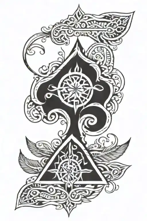 traditional tribal with names Aiden, Caroline, Branson, Gianni tattoo design idea