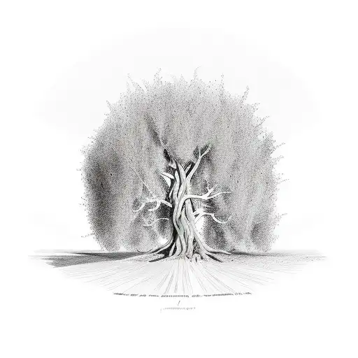 name of maria and rony with olive tree tattoo design idea