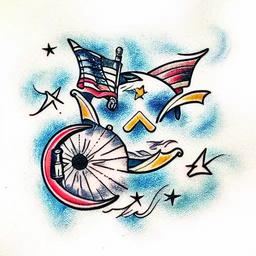 Moon tattoo design idea