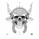 aztec skull tattoo design idea