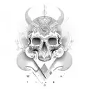 aztec skull tattoo design idea