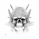 aztec skull tattoo design idea