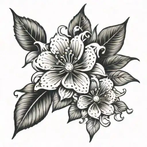 flower Crowea name Phoebe tattoo design idea