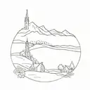 belgium and lebanon tattoo design idea