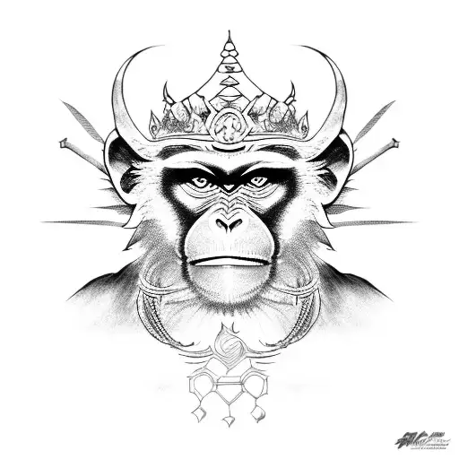 Monkey King tattoo design idea