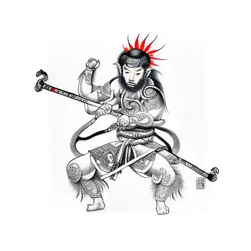 Sun Wukong tattoo design idea