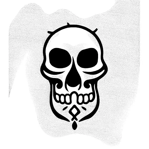 flame skull tattoo design idea
