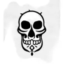 flame skull tattoo design idea