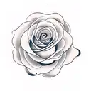 long stem Rose under a class dome, and the stem is in the shape of a veluptuous plus sized woman. tattoo design idea