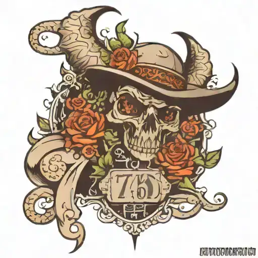 757 area code tattoo design idea