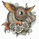 757 area code tattoo design idea