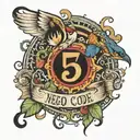 757 area code tattoo design idea