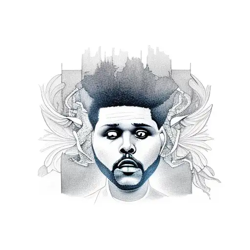 the weeknd tattoo design idea