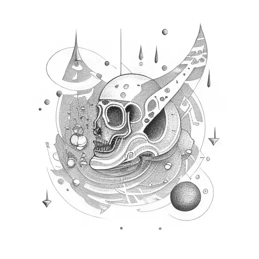 no sunny days in outer space tattoo design idea