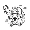 cute dinosaur tattoo design idea