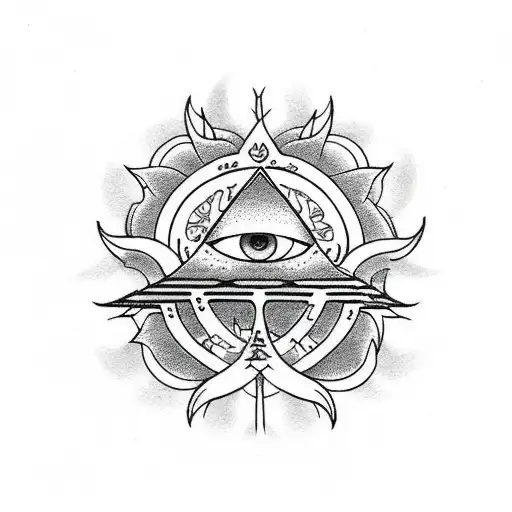 3rd eye and tree of life tattoo design idea