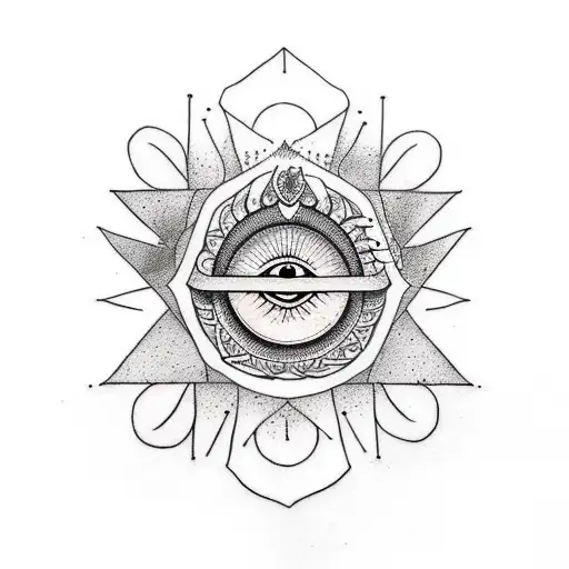 Yoga Tattoos with 3rd eye and book  tattoo design idea