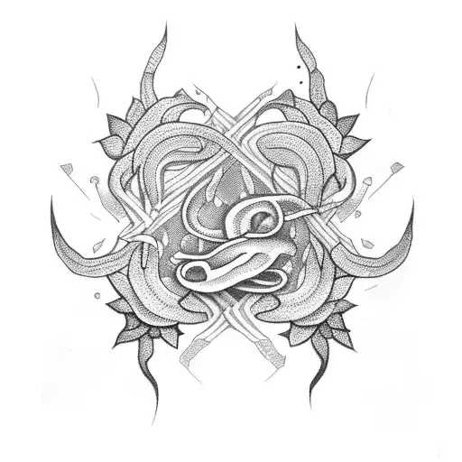 snake lotus tattoo design idea