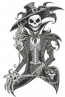 evil vampire jack skellington tattoo design idea