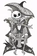 evil vampire jack skellington tattoo design idea