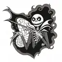 evil vampire jack skellington tattoo design idea