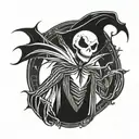 evil vampire jack skellington tattoo design idea