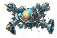 angela outer space surrounded tattoo design idea