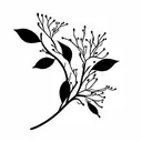 two crabapple tree blossoms tattoo design idea