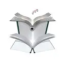 Ghost reading a book and listening to music tattoo design idea