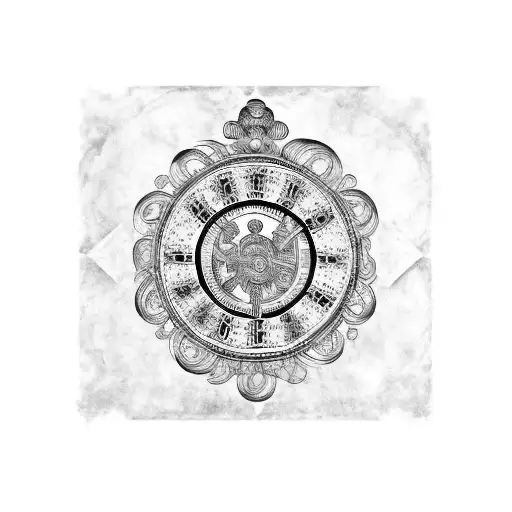 cool ancient roman looking pattern, thick lines with detail, have roman numerals saying 9/10/2005, have SPQR in it, slee tattoo design idea