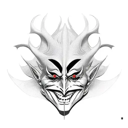 Persona 5 Royal Joker mask with Arsene  tattoo design idea