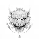 Foo Dog tattoo design idea